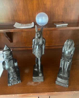 Collezione 3 Statue Egizie Decorative