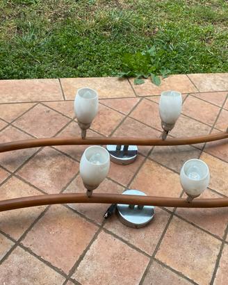 Coppia lampadari legno