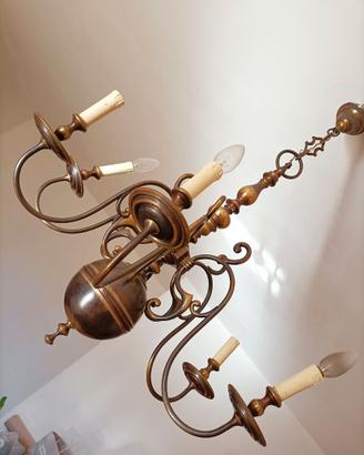 Lampadario in ottone