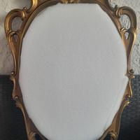 SPECCHIERA OVALE DORATA IN LEGNO - STILE BAROCCO