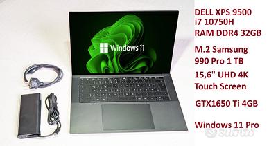 Dell XPS 15 i7 32GB 1TB SSD UHD 4K touch notebook