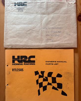 Honda trial Rtl 250 manuale HRC