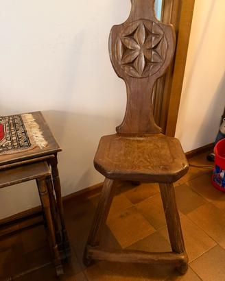 Sedia in legno stile tirolese