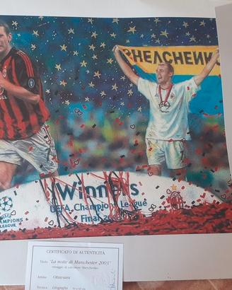 Litografia per Shevchenko "La notte di Manchester"