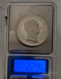Riproduzione moneta 5 Lire "Quadriga Briosa" (V.E)