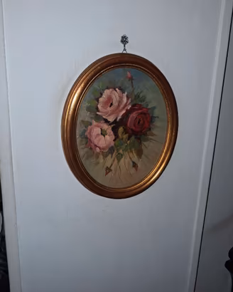  quadro, rose ad olio dipinto a mano 