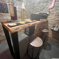 BANCONE BAR + 2 SGABELLI