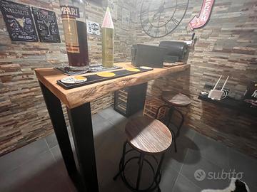BANCONE BAR + 2 SGABELLI