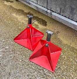 Coppia cavalletti manutenzione auto