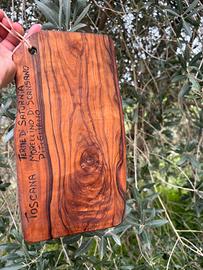 Tagliere di ulivo naturale personalizzabile