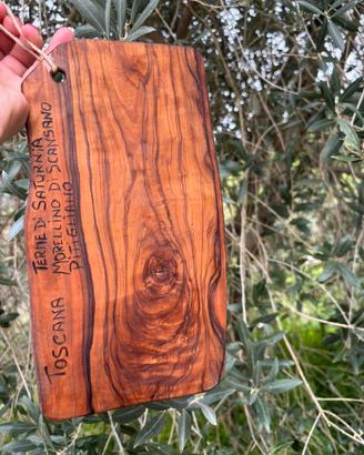 Tagliere di ulivo naturale personalizzabile