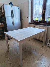 Tavolo allungabile, colore eucalipto bianco