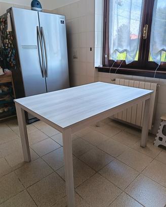 Tavolo allungabile, colore eucalipto bianco