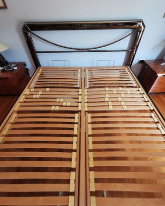 Letto cantori con rete a doghe in legno