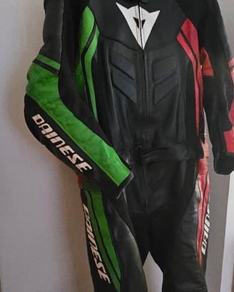 tuta moto dainese pelle taglia 52