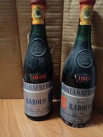 2 bottiglie barolo Fontanafredda 58/61