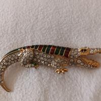 Spilla coccodrillo vintage