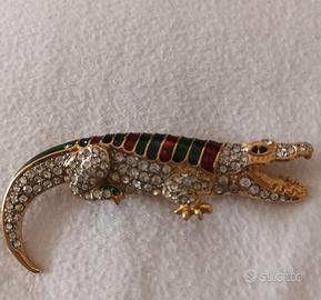 Spilla coccodrillo vintage
