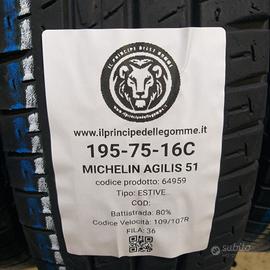 2 GOMME 195 75 16C MICHELIN A64959