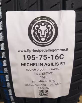2 GOMME 195 75 16C MICHELIN A64959