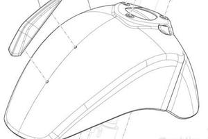 Parafango ant. Piaggio Vespa Primavera grey blue