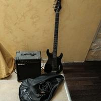 Basso elettrico con amplificatore
