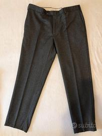Pantaloni Classici Sartoriali Lana Grigio Tg 50
