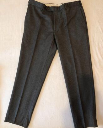 Pantaloni Classici Sartoriali Lana Grigio Tg 50