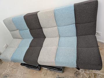 Divano in tessuto PATCHWORK 180 cm trasformabile i