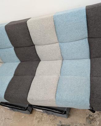 Divano in tessuto PATCHWORK 180 cm trasformabile i