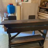 banco scolastico d'antiquariato