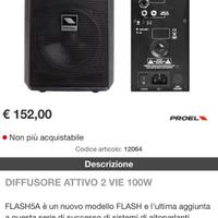 Casse attive proel 5a