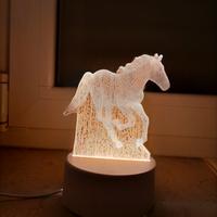 Lampada led notte bambini forma di cavallo