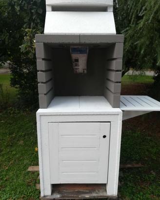 Barbecue modular a legna o carbonella