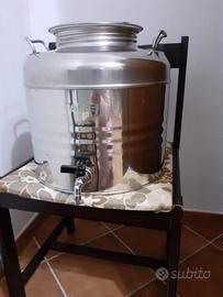 bidone in acciaio da 30 litri con rubinetto 