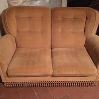 Divani vintage anni '80 in velluto con frange