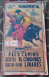 Locandina corrida paco camino 1970 rara