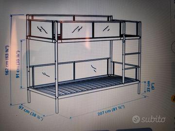 LETTO A CASTELLO IKEA + MATERASSI