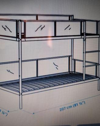 LETTO A CASTELLO IKEA + MATERASSI