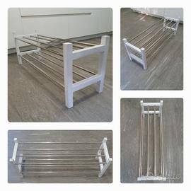 Portascarpe 2 ripiani salvaspazio ben solida