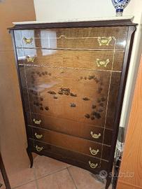 Cassettiera classica con piano in marmo