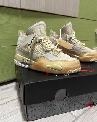 Jordan 4 retro X Off-White ”Sail” Taglia 38 (24cm)