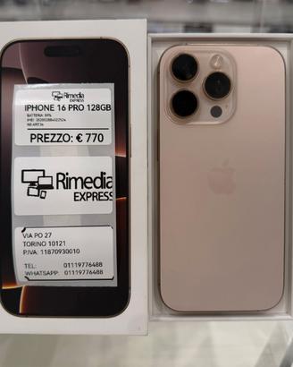 iPhone 16 Pro 128GB desert usato garanzia