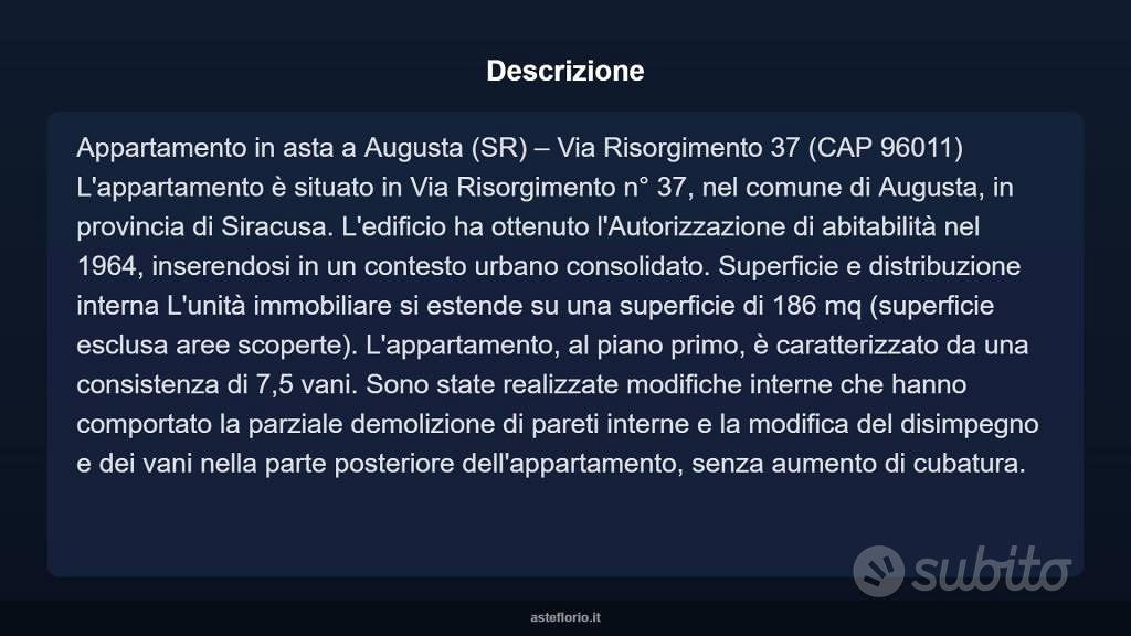 Appartamento – Augusta, Terravecchia, Siracusa - Altro
