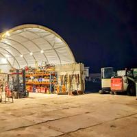 Copertura del container 8x12 m