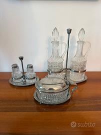 Servizio da tavola in cristallo vintage