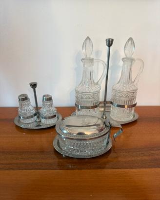 Servizio da tavola in cristallo vintage