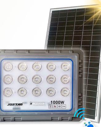 Faro Solare Jortan 1000W 810 Led con Pannello 45W