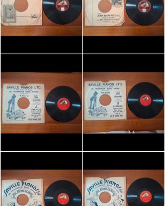 lotto 10 dischi 78 giri d epoca gommalacca HMV