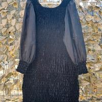 Vestito nero YAS taglia M con maniche velate 